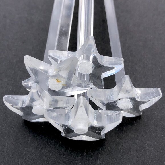 Star Top Swizzle Sticks Set Vintage Mid-Century lot 5 Stirrers Celestial Barware - Picture 8 of 12